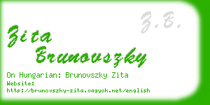 zita brunovszky business card